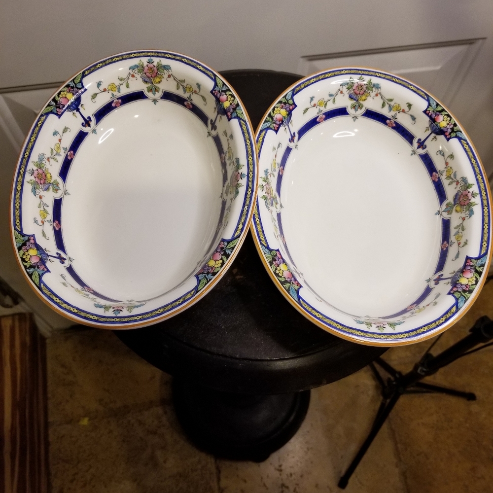 2 Vintage Royal Worcester Made in England Orlando Pattern Serving Bowls - Picture 12 of 12